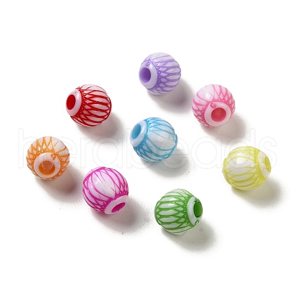 Opaque Acrylic Beads OACR-E039-30-1