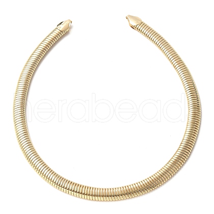 Iron Open Cuff Snake Chain Choker Necklaces for Women NJEW-M085-04G-1