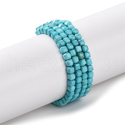 Natural Howlite Beads Strands G-G001-A02-04-1