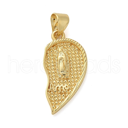 Brass Micro Pave Cubic Zirconia Pendants KK-M319-25G-02-1