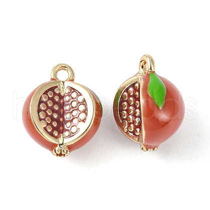 Brass Enamel Charms KK-G462-27LG-1