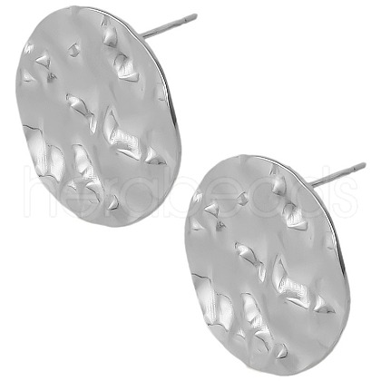 304 Stainless Steel Oval Stud Earrings VM8093-1-1