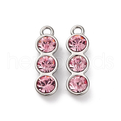 304 Stainless Steel Pendants STAS-R005-06P-03-1