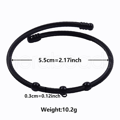 Elegant and Stylish Design 304 Stainless Steel Adjustable Bangles for Women GW7312-4-1