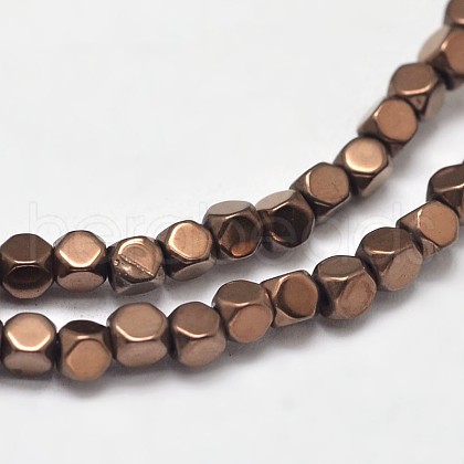 Electroplate Non-magnetic Synthetic Hematite Beads Strands G-I175-09A-1