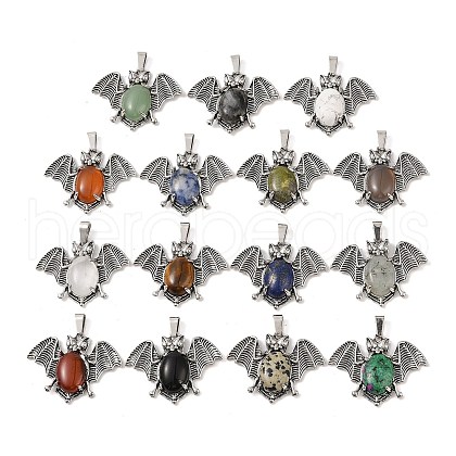 Natural Mixed Stone Pendants G-G871-02AS-A-1