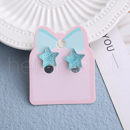 Alloy Plastic Clip-on Earrings for Kid WG9F41F-01-1