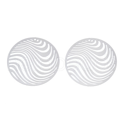 Non-Tarnish 201 Stainless Steel Filigree Pendants STAS-S118-061-1