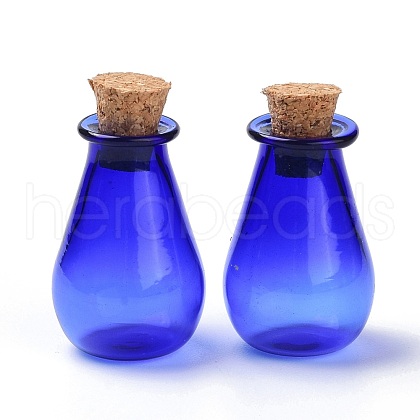 Glass Cork Bottles Ornament AJEW-O032-02A-1