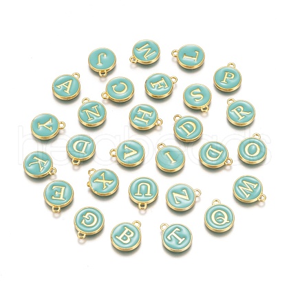 Initial Letter A~Z Alphabet Enamel Charms ENAM-X0018-01-1