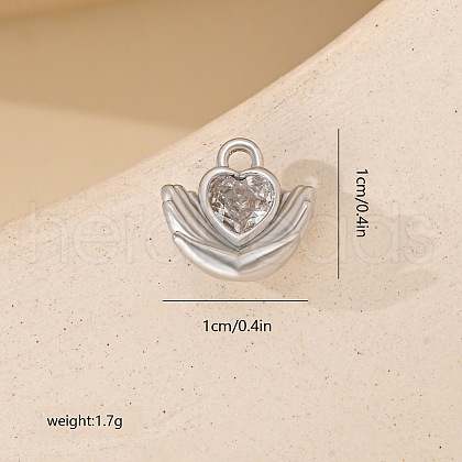 Micro Pave Cubic Zirconia Pendants PW-WGD8CC2-02-1