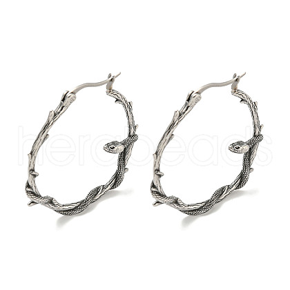 316 Surgical Stainless Steel Hoop Earrings for Women and Men EJEW-D096-22B-AS-1