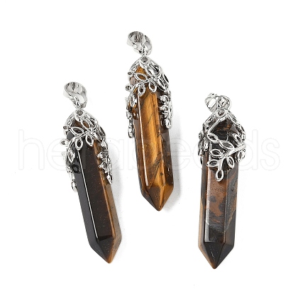 Natural Tiger Eye Pendants G-M450-01P-13-1