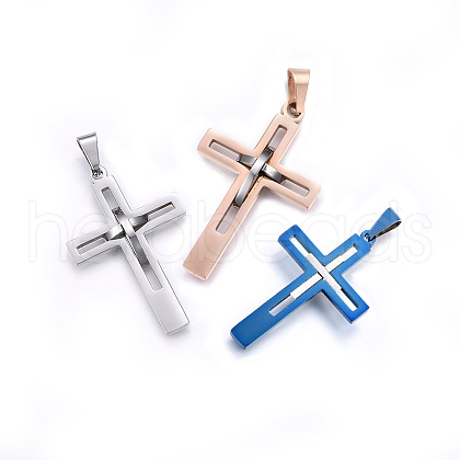 304 Stainless Steel Pendants STAS-O108-67-1