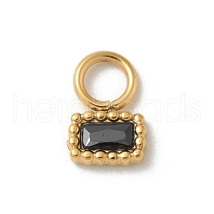 Ion Plating(IP) 304 Stainless Steel with Rhinestone Charms STAS-G351-11G-01-1