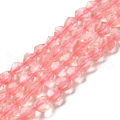 Cherry Quartz Glass Beads Strands G-K382-A05-01-1