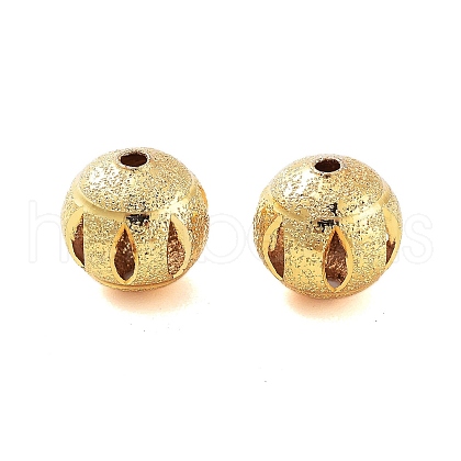 Texture Brass Beads KK-S379-02G-G-1