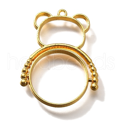 Alloy Open Back Bezel Pendants PALLOY-I223-09G-1