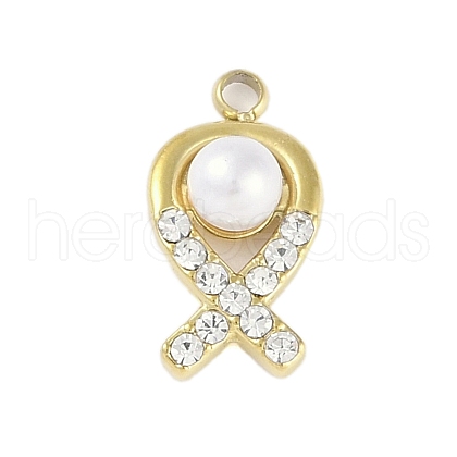 Ion Plating(IP) 304 Stainless Stee Micro Pave Cubic Zirconia Pendants STAS-P366-27G-1