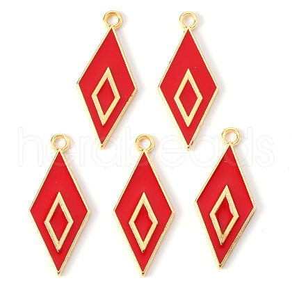 Alloy Enamel Pendants X-ENAM-N054-34D-RS-1
