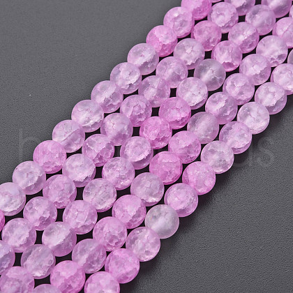 Crackle Glass Beads Strands GLAA-S192-D-007D-1
