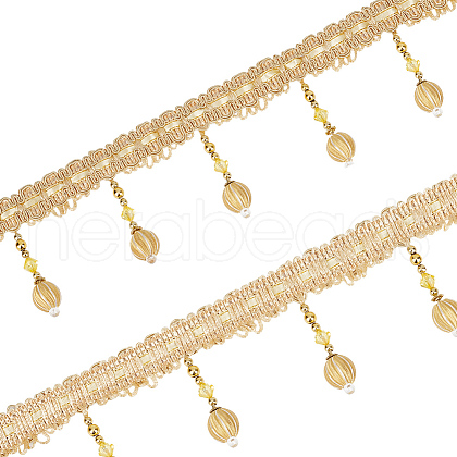 Curtain Plastic Beaded Fringe Trim OCOR-WH0090-69D-1