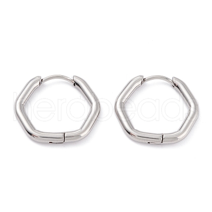 201 Stainless Steel Hoop Earrings STAS-D451-34P-1