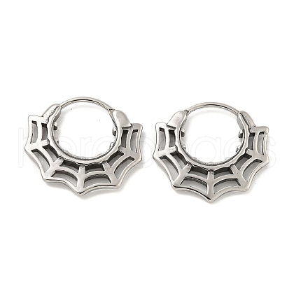 316 Surgical Stainless Steel Hoop Earrings EJEW-D096-08H-AS-1