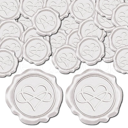 CRASPIRE 25Pcs Adhesive Wax Seal Stickers DIY-CP0009-11B-06-1