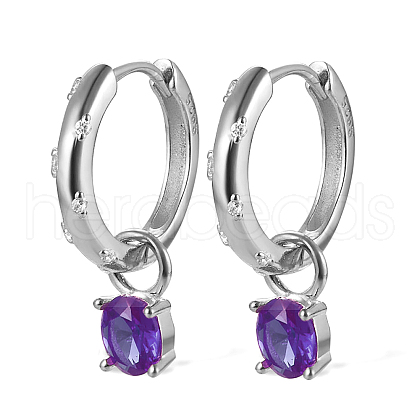 S925 Sterling Silver Flat Round Hoop Earrings NE2810-6-1