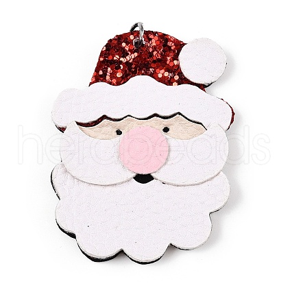 PU Leather Big Pendants FIND-N005-73G-1