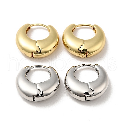 Rack Plating Brass Thick Hoop Earrings for Men Women EJEW-F288-06-1