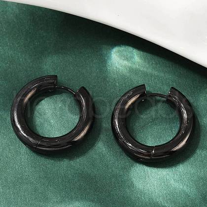 202 Stainless Steel Polishing Hoop Earrings EJEW-M106-02EB-05-1