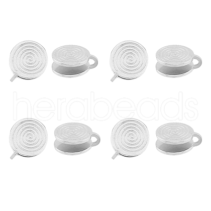 FIBLOOM 8Pcs 304 Stainless Steel Vortex Cuff Earrings EJEW-FI0003-29P-1