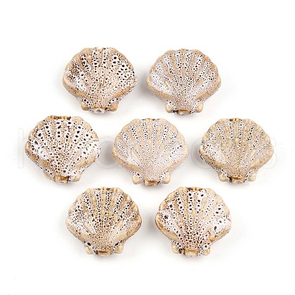 Handmade Porcelain Beads PORC-N009-01O-1