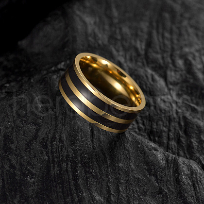 304 Stainless Steel Enamel Finger Rings for Men FS-WGADAB4-02-1