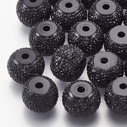 Resin Rhinestone Beads X-RESI-T020-02D-01-1