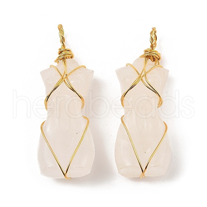Natural Quartz Crystal Pendants G-K338-30G-08-1