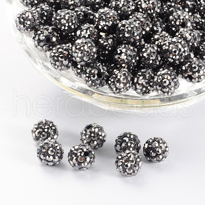 Polymer Clay Rhinestone Beads RB-H258-HD8mm-566-1