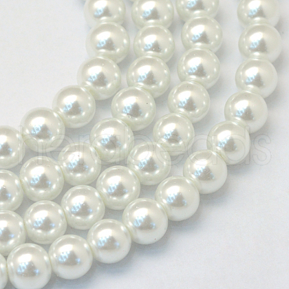 Baking Painted Glass Pearl Round Bead Strands HY-Q003-10mm-01-1