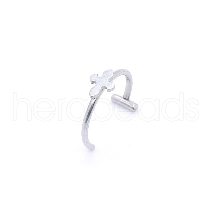 Anti-Tarnish 304 Stainless Steel 20 Gauge Fake Lip Rings Piercing Jewelry WGC994D-10-1