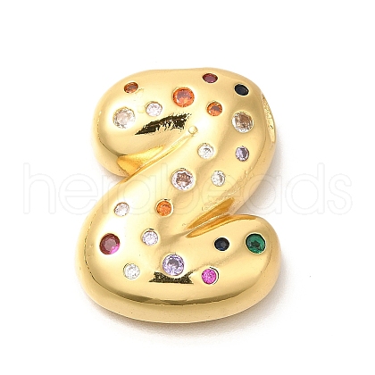 Brass Cubic Zirconia Pendants KK-M295-13G-Z-1
