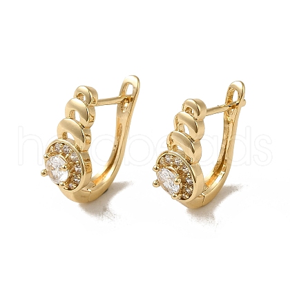 Brass Hoop Earrings EJEW-L271-13KCG-09-1