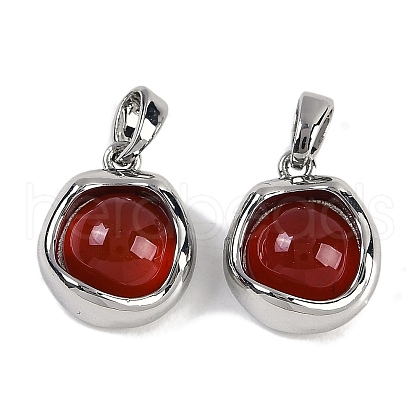 Natural Carnelian(Dyed & Heated) Charms KK-P283-51P-1