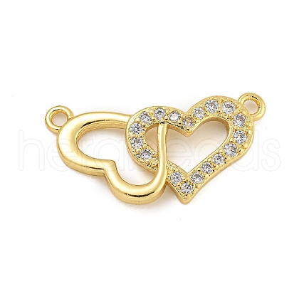 Rack Plating Brass Micro Pave Cubic Zirconia Pendants KK-C074-43G-1