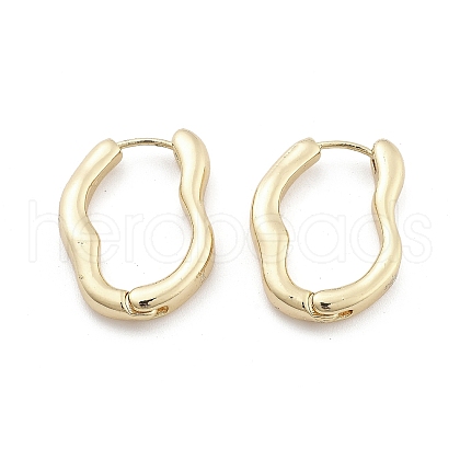 Brass Hoop Earrings for Women EJEW-M071-02G-02-1