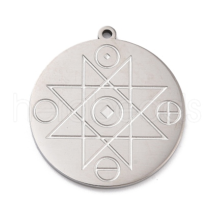Anti-Tarnish 304 Stainless Steel Pendants STAS-Q002-06P-1