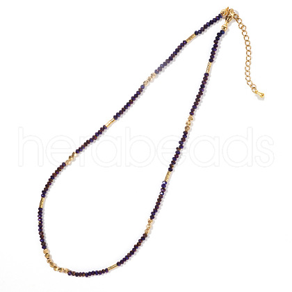 Plating Glass Beaded Necklaces SD7804-2-1