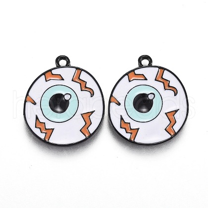 Halloween Theme Alloy Enamel Pendants ENAM-J649-13B-1