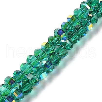 Transparent Electroplate Glass Beads Strands GLAA-Q099-H01-02-1